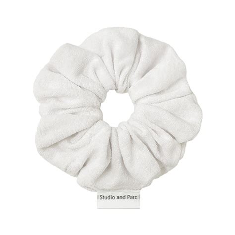 White Terry scrunchie 